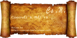Csernák Márk névjegykártya